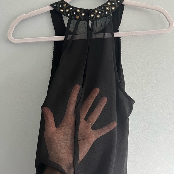 Sefra black halter top blouse - Picture 5 of 8